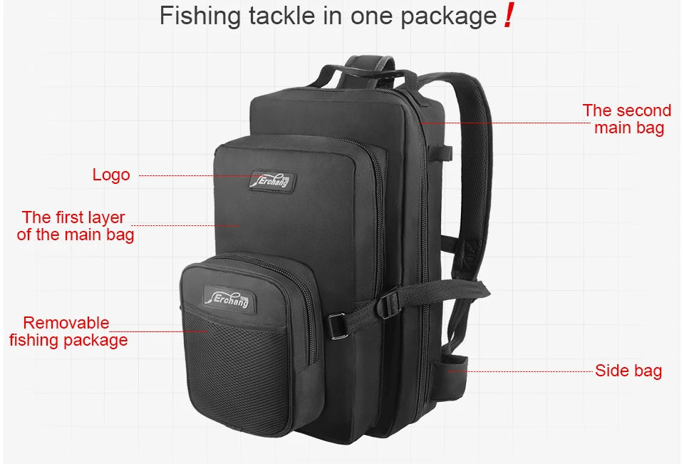 Camo dos Homens Dois em um Mochila ao ar Bolsa de Pesca Erchang Mochila Militar Lazer Esportes Livre Grande Capacidade Multifuncional Esporte 19 Cheap Bolsas de pesca
