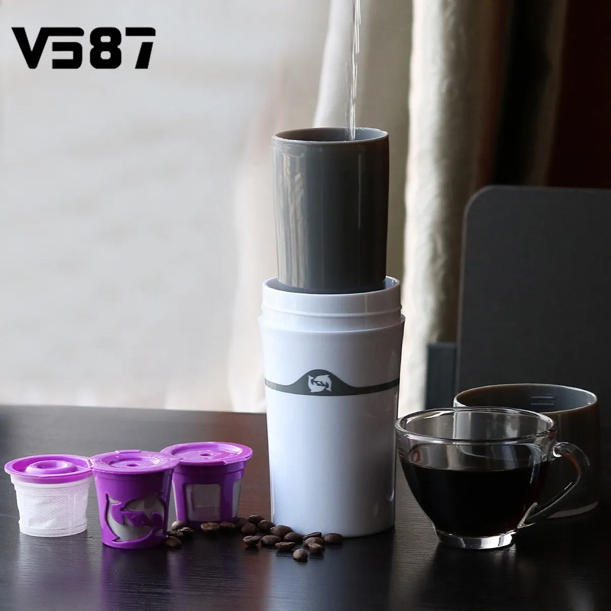 Portable Travel Cold Drip Coffee Bottle Brew Coffee Maker Ice Coffee Dripper Mug Home Kitchen