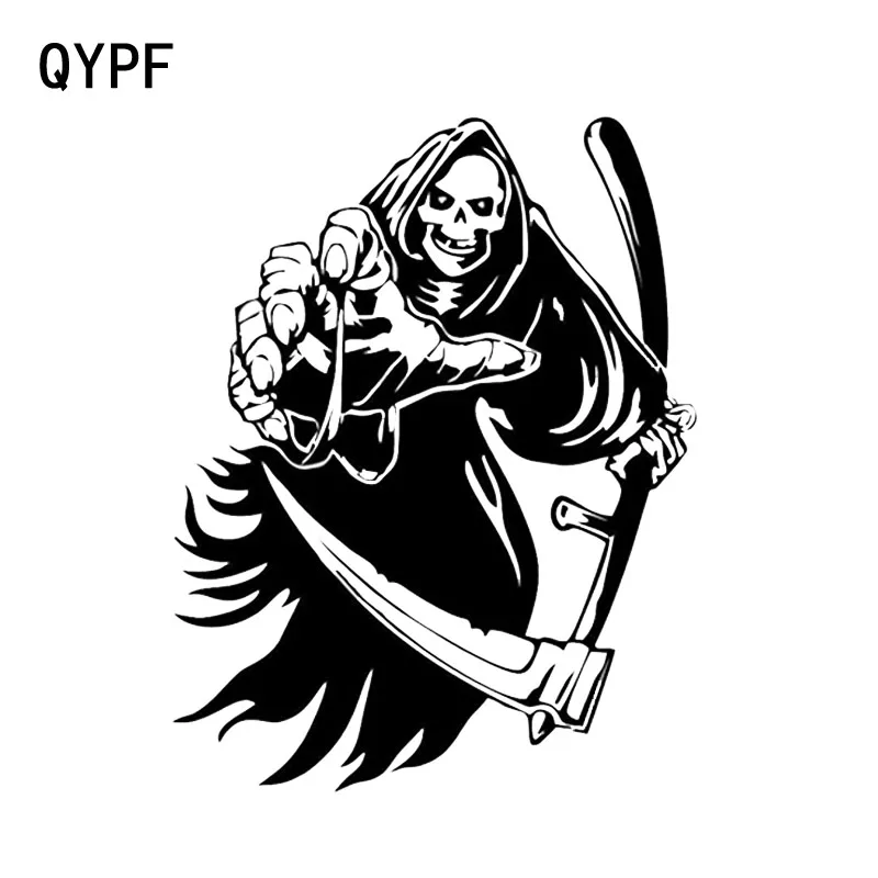 QYPF 14 2*18 3 см крутой стикер для автомобиля черепов терактов графическое украшение