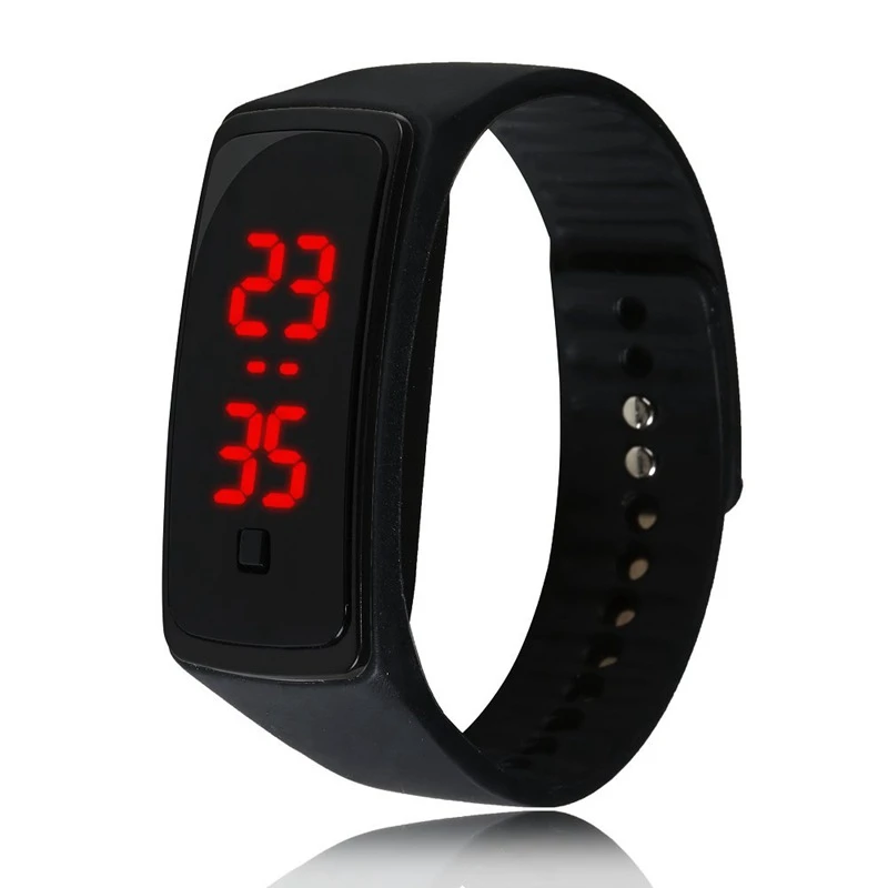 

Hot Sale Fashion Silicone LED Watches Candy Color Rubber Touch Screen Digital Watches Waterproof Bracelet Sport Wristwatches