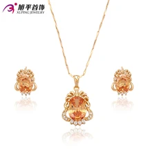 Xuping Fashion Set 2016 Nueva Llegada Encanto de Niña Color Oro Women18K Plateado Sistemas de La Joyería de Imitación De Alta Calidad Promotion63228