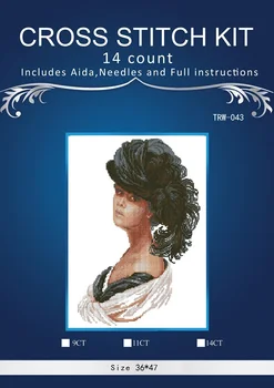 

people Needlework,DIY DMC 14CT unprinted Cross stitch Embroidery,People style home arts Counted White canvas Cross-Stitching 24