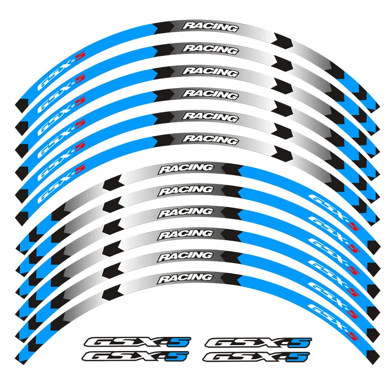 Высокое качество moto rcycles Светоотражающая наклейка для Suzuki GSX-S moto rcycles наклейки на колеса светоотражающий обод мото полоса лента - Цвет: 4
