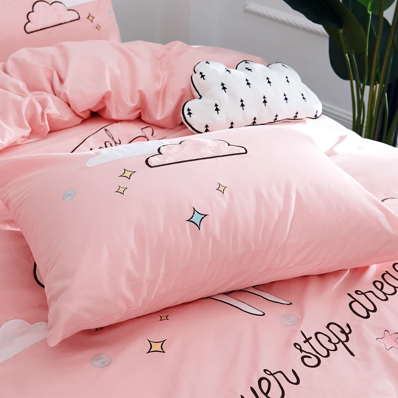 Pink Twin Queen Unicorn Bedding Set