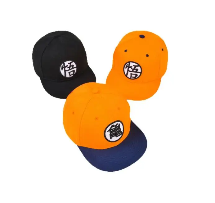 

High quality Summer Dragon ball Z Goku baseball hat Snapback Flat Hip Hop caps Casual baseball Anime cosplay cap