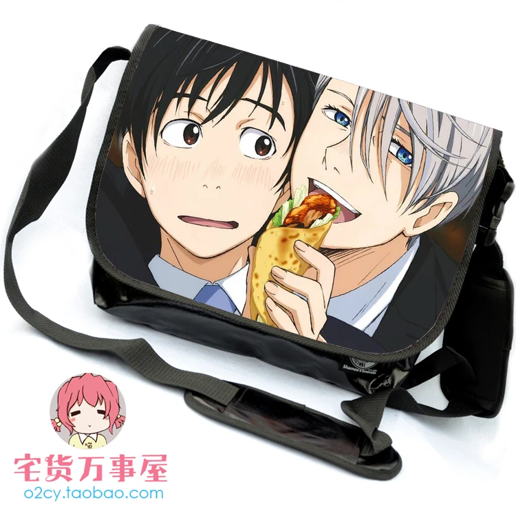 

Anime YURI!!! on ICE Cosplay Yuri Plisetsky Cos Anime Messenger Bag Shoulder Bag Canvas Birthday Gift