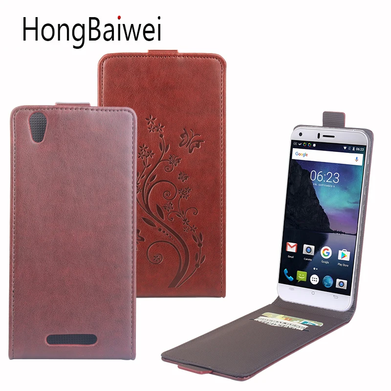 

HongBaiwei For Cubot Manito Case Leather Flower Pattern Vertical Flip Luxury Phone Case Cover for Cubot Manito
