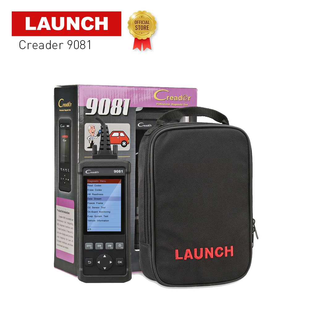 LAUNCH Официальный Магазин Creader 9081 obd2 тестер 4.0 дюймов авто сканер диагностический инструмент для ремонта автомобилей выбросов анализаторы