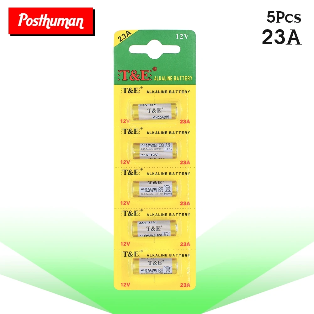 POSTHUMAN 5 шт. 12 В A23 23A 23AE E23A V23GA MN21 GP23A LRV08 8F10R 8LR23 8LR923 CA20 K23A батарея первичные сухие