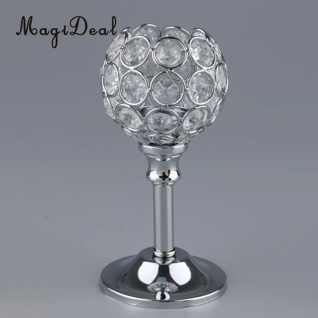 MagiDeal	 Mosaic Crystal Wedding Present Candlestick Candle Tea Light Holder Stand for Events Wedding Home Party Decor	
