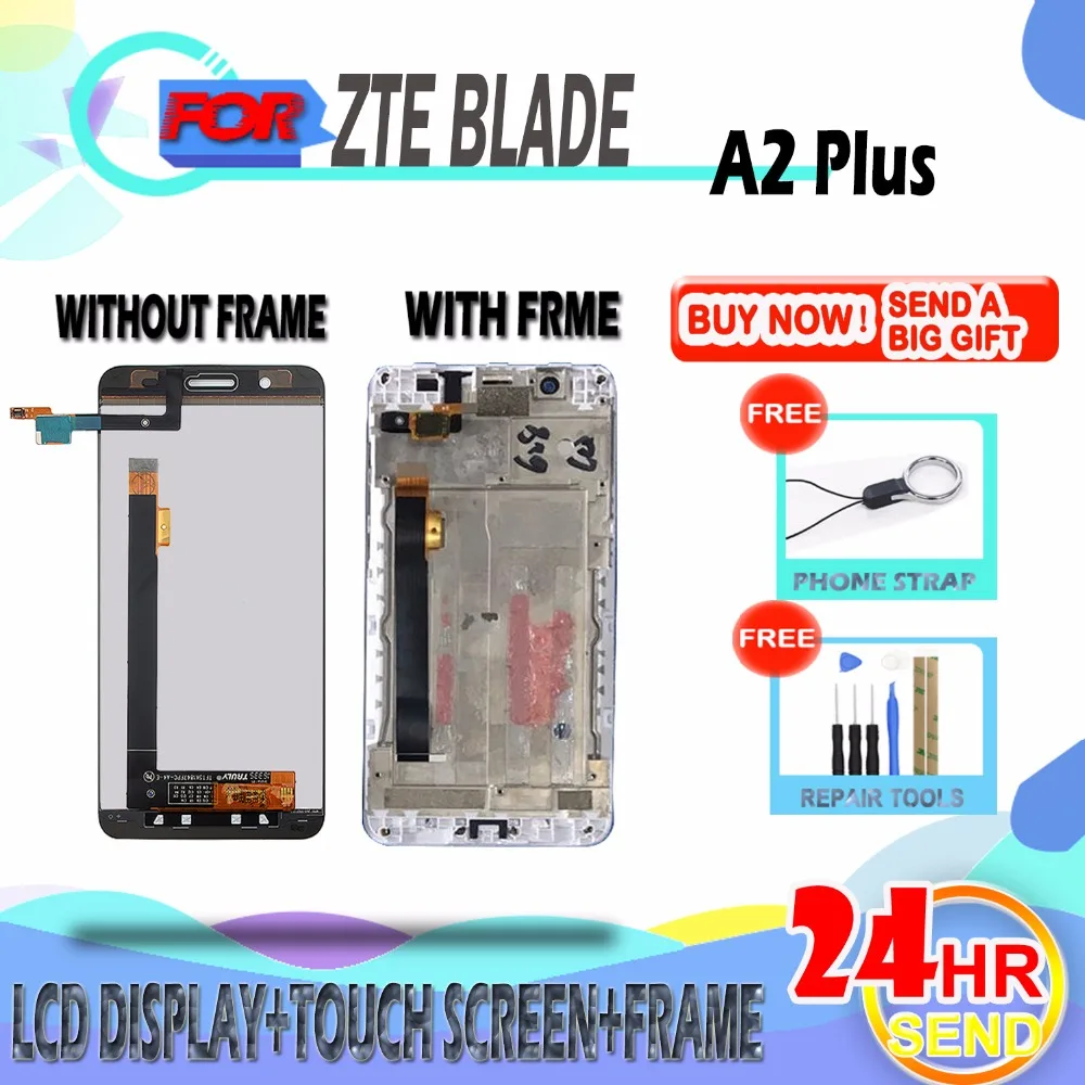 

SZHAIYU LCD For ZTE Blade A610 plus A2 plus LCD Display + Touch Screen Digitizer Assembly Replacement With Free Tools
