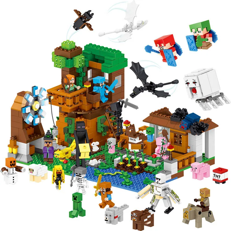 

1007pcs Children's educational building blocks toy Compatible Legoeds minecrafteds Educational figures Toys for Children Gift