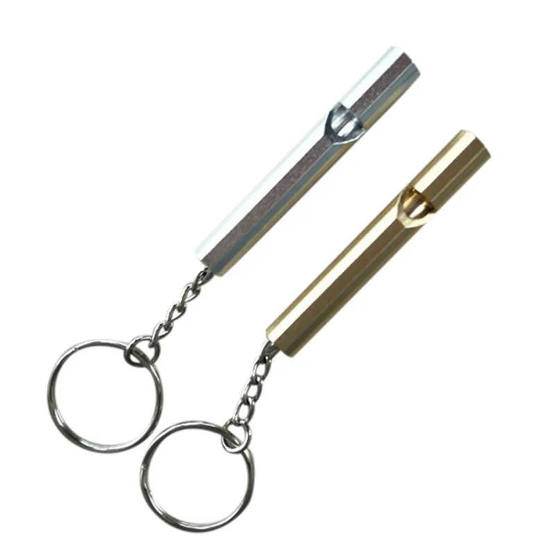 New Alloy Aluminum Emergency Survival Whistle Camping Tool Keychain Camping Hiking Outdoor Multi Tools #4S19 (2)