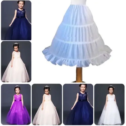

Pudcoco Hot Sale Fancy Bridal Flower Girl Kids Princess Underskirt Slip One Size Helen115