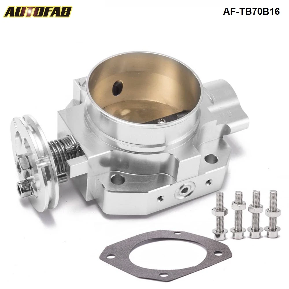 Aluminum Upgrade 70MM Throttle Body Silver For Honda Civic Acura Integra B16 B18  Intake Manifold AF-TB70B16