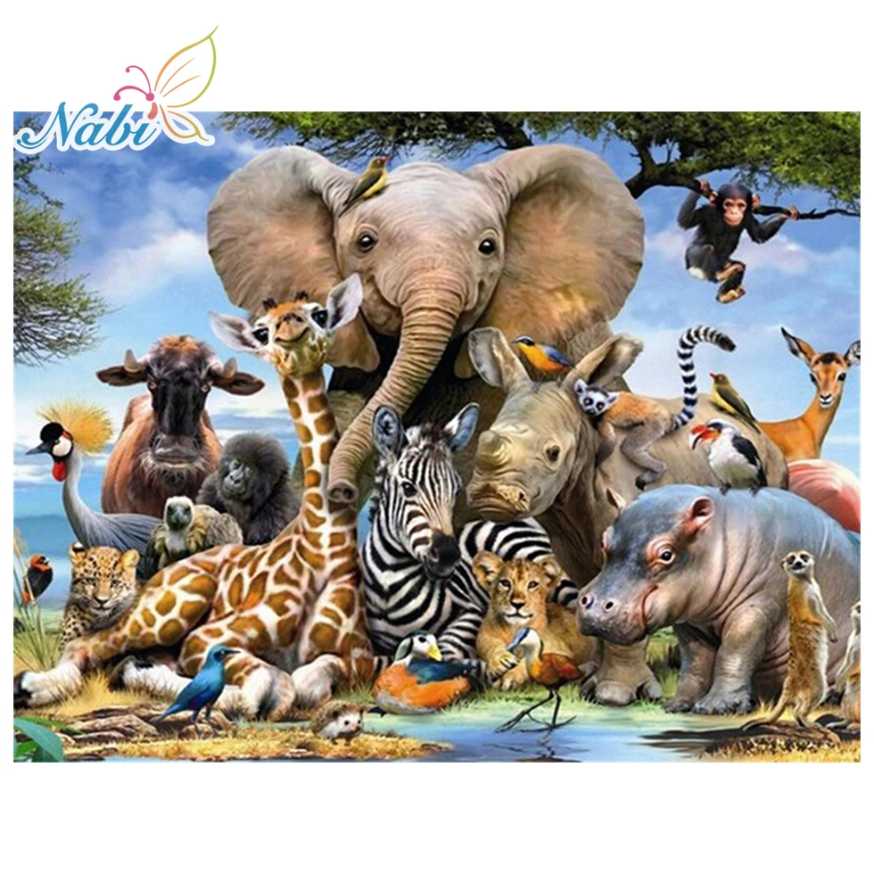 

5d diy diamond painting full square Diamond embroidery animals - diamond mosaic diamant painting 120DD
