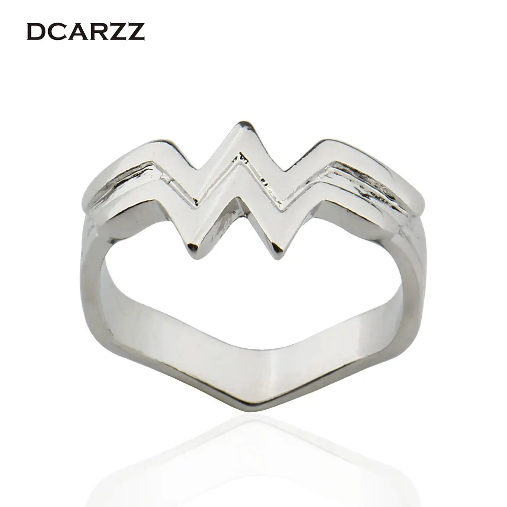 Чудо-Женщина, складывающееся кольцо, супер герой 3D чудо-женщина логотип Geeky обручальное кольцо, девушка сила Диана кольцо принца фильм косплей ювелирные изделия