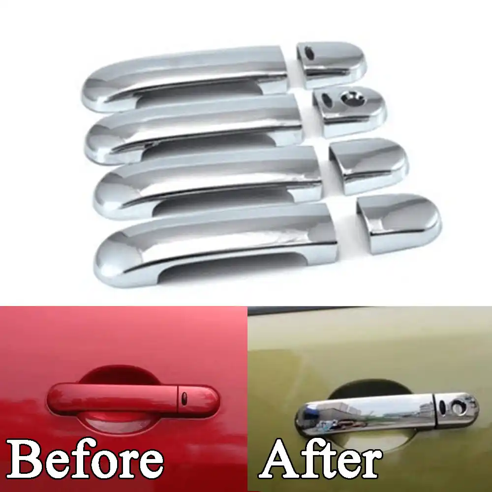 Bbq Fuka New Car Accessories Fit For Nissan Versa Tiida Latio 2007 2008 2009 2010 2011 Chrome Door Handle Cover Trim Smart Hole Exterior Door Handles Aliexpress