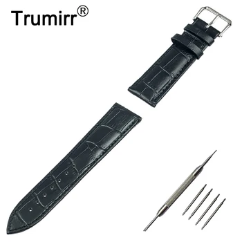 

Genuine Leather Watch Band for Pebble Time Round 14mm Women Watchband Strap Wrist Belt Bracelet Black Brown Red Pink White