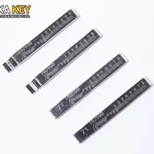 10 шт. выгравированы основные линии для HU100 ключа для Chevrolet Camaro 2 в 1 Лиши HU100 масштаба режа зубы пустой ключ автомобиля