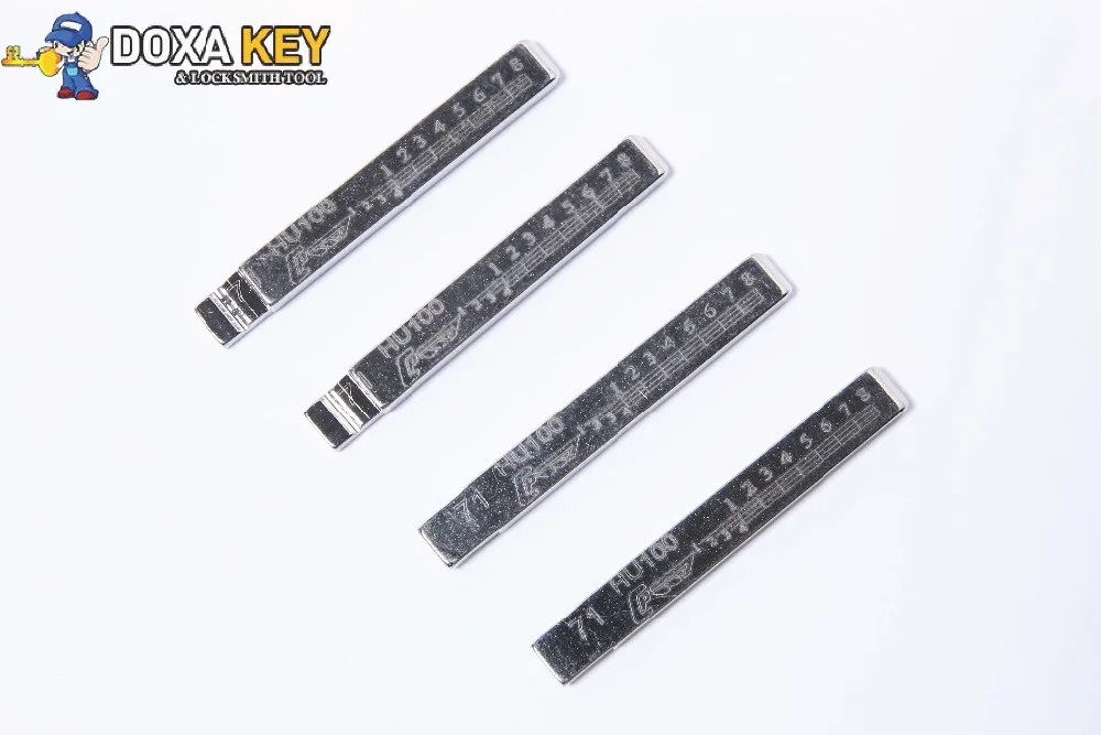 

10pcs Original Engraved Line Key for HU100 key blade for Chevrolet Camaro 2 in 1 LiShi HU100 scale shearing teeth blank car key