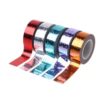 

Rhythmic Gymnastics Decoration Holographic Glitter Tape Ring Stick Accessory 15mm*5m Washi Tape DIY Masking Tape