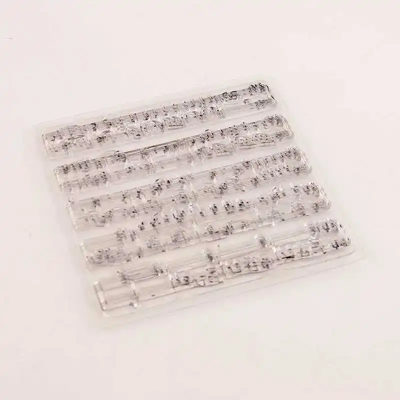 Музыкальные ноты символ прозрачный силиконовый штамп для печати DIY Скрапбукинг Фотоальбом Декоративные прозрачные штамп листы