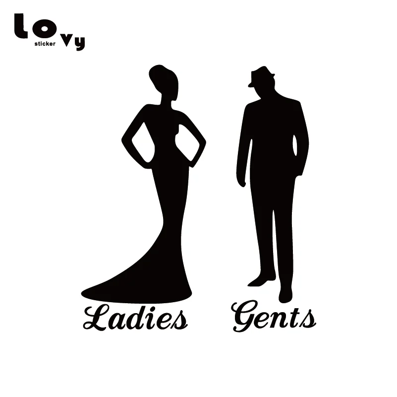 man woman toilet sign vinyl wall sticker creative wc ladies gents sign door decal ts086 wall stickers aliexpress man woman toilet sign vinyl wall sticker creative wc ladies gents sign door decal ts086
