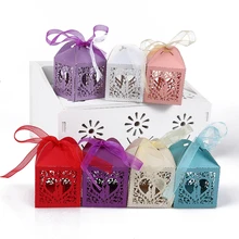 50 штук 5*5*8 см персонализированное текстовое пользовательское имя, дата милый Жених и невеста коробка конфет для свадьбы и украшение для свадьбы дня рождения