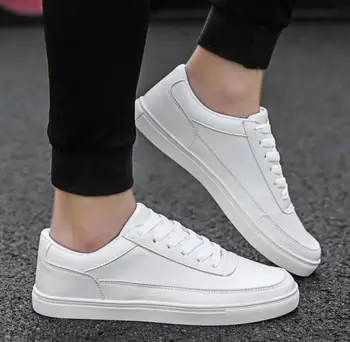 

zapatillas 2019 hombre Men platform Sneaker Soft Leather basket Shoes Flat Fashion luxury Brand Sneakers White Men's Shoes Black
