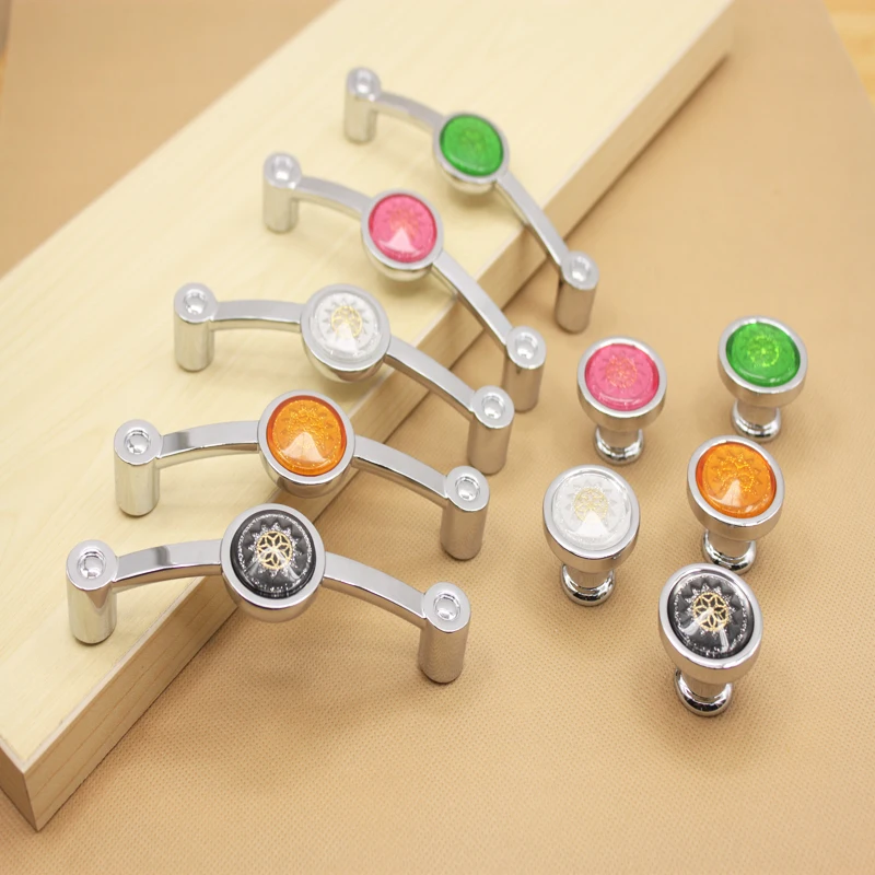 High Quality Silver Handles Crystal Kitchen Handles Furniture