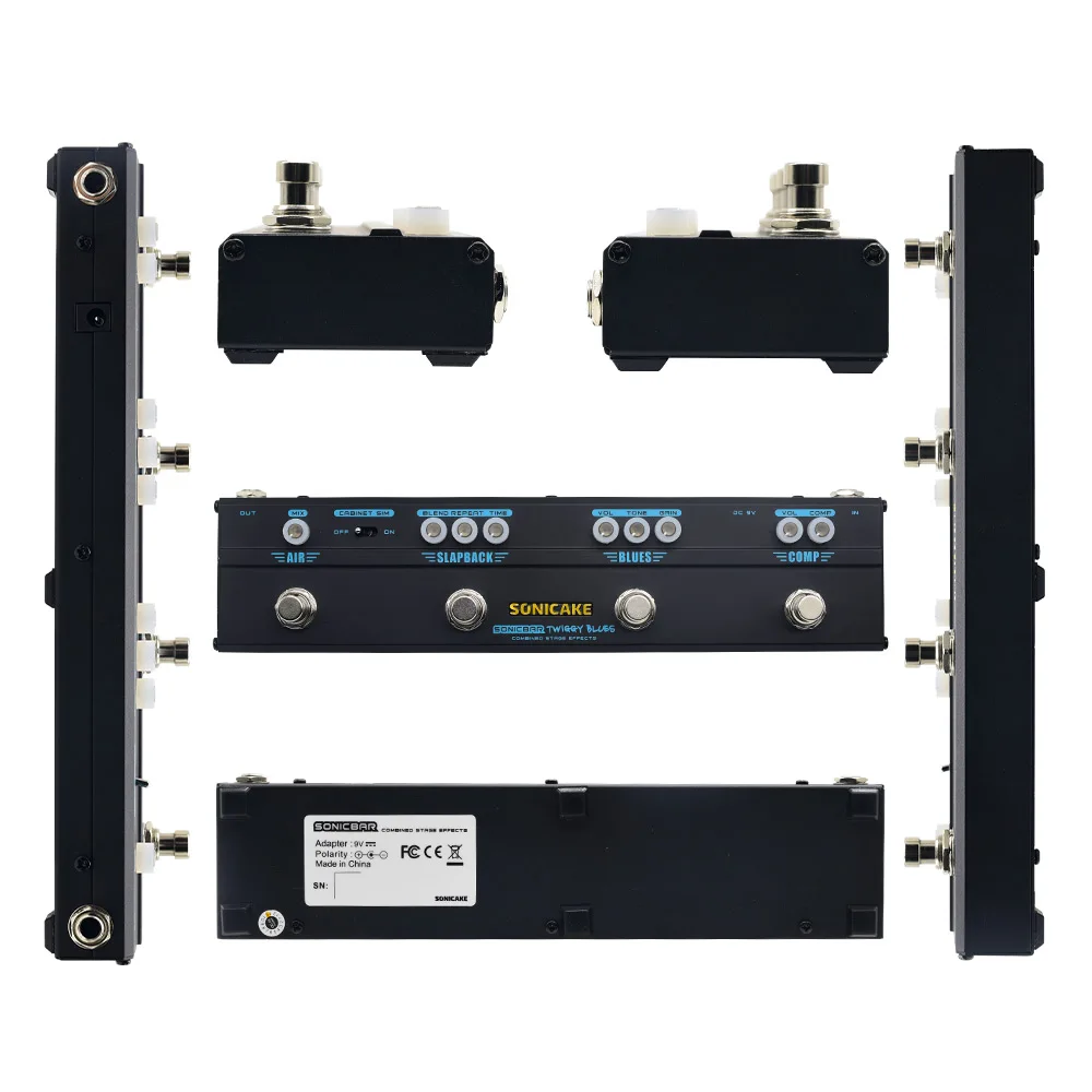 Sonicake Pedal De efectos para Guitarra Twiggy Blues combinado 4 en 1 Multi Pedal De efectos De Guitarra De compresión Overdrive demora Reverb Sonicake Pedal De efectos para Guitarra Twiggy Blues combinado 4 en 1 Multi Pedal De efectos De Guitarra De compresión Overdrive demora Reverb
