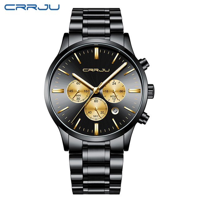 Men Military Sport Watches Mens Chronograph Analog Watch Waterproof Stainless Steel Quartz Male Clock Relogio Masculino