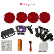 1 Set Car LCD Parking Sensor Kit Display 4 Sensors Reverse Assistance Backup Radar Monitor System display 44 colors to choose