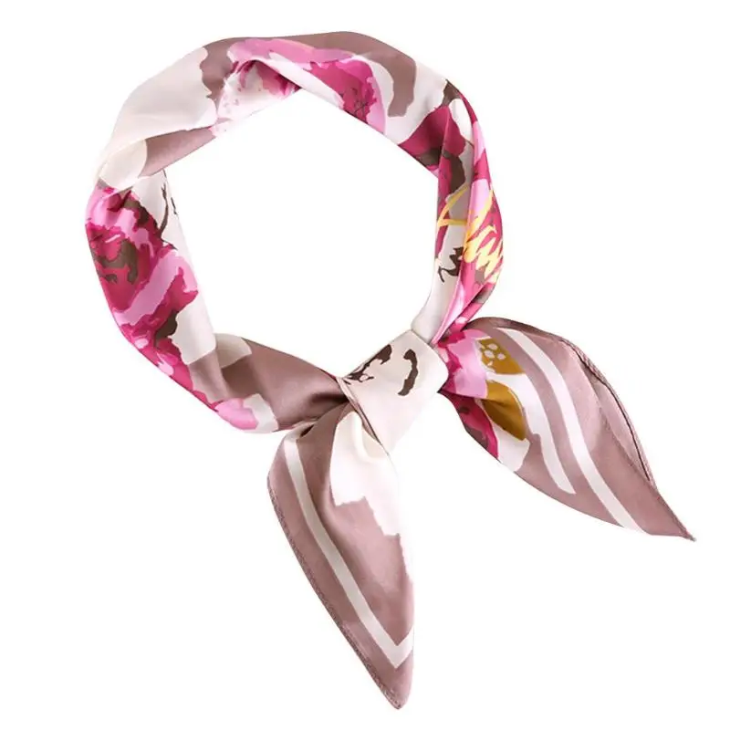 Женские шарфы четыре сезона доступны 2018 Мода профессиональная женщина небольшой площади новый дизайн шелковый шарф много цветов