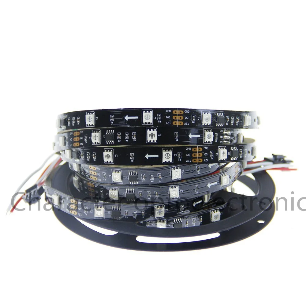 5 м/рулон DC12V ws2811 2811 ic 5050 SMD rgb полоса Адресуемая 30/48/60 светодиодов/м Светодиодная