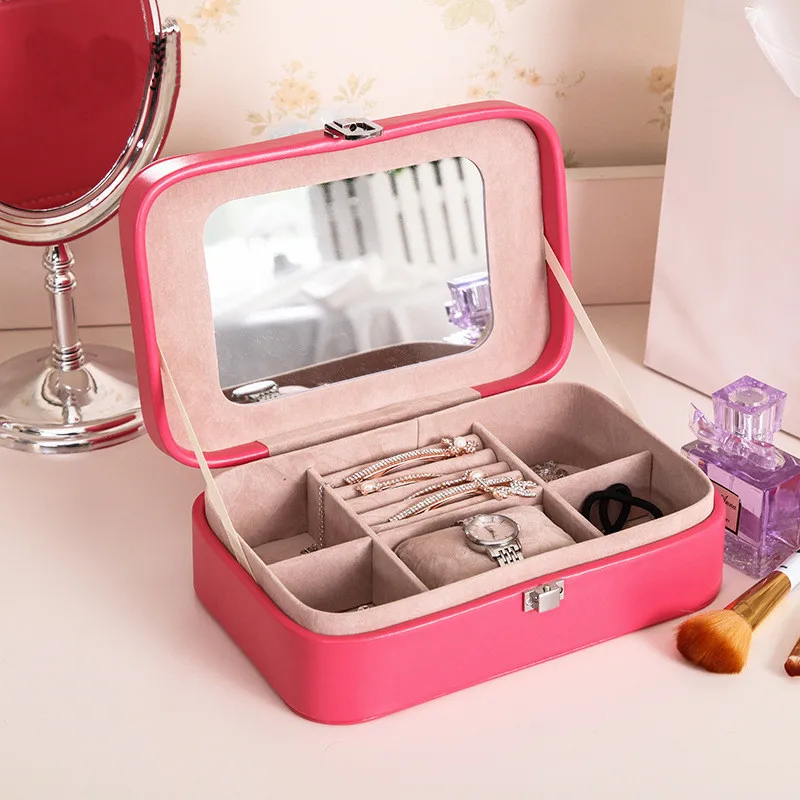 Necklace Jewelly Rings Storage Boxes Desktop Women's Cosmetic Storage