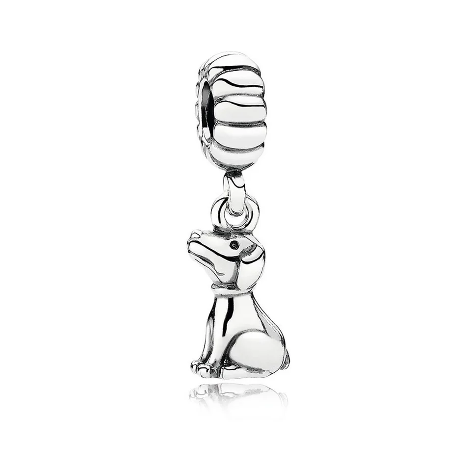 

925 Sterling Silver DIY Jewelry Dog Puppy Buddy Dangle Charm fit Pandora Bracelet Bangle Girl Gift