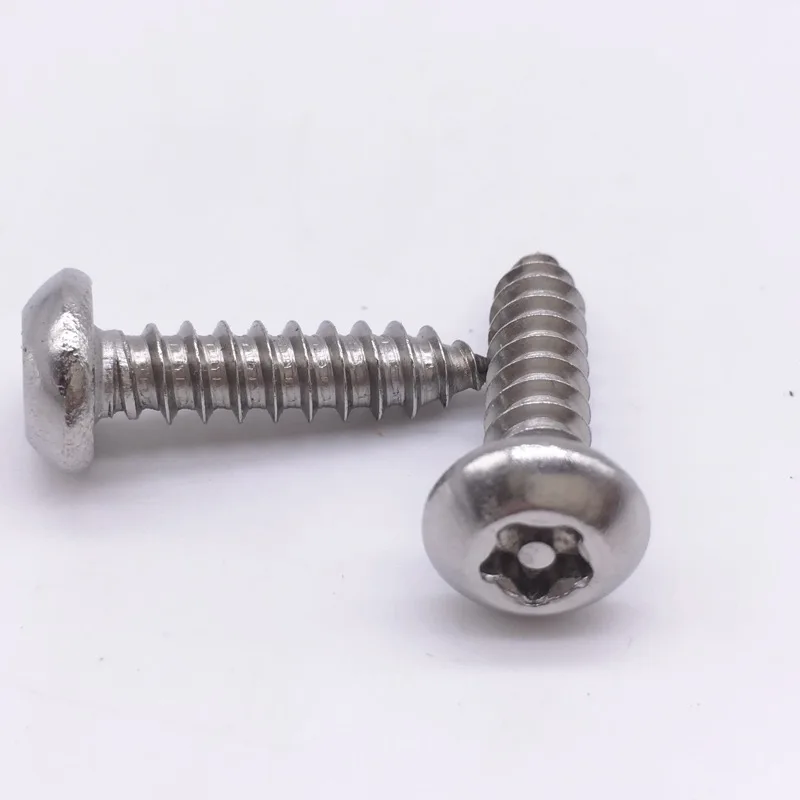 Qty 200 Button Post Torx 14g x 3/4 Stainless T27 Self Tapping Security Screw 