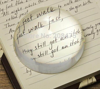 

2PCS/LOT,3Inch 80mm Transparent Paperweight.,Crystal Glass Dome Paperweight,Magnify Glass Paperweight
