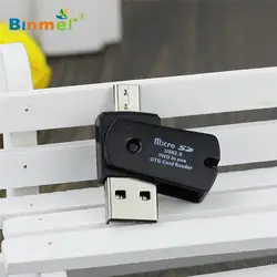 Горячая продажа Binmer подарки оптом OTG Micro USB к USB 2.0 Micro SD Card Reader Адаптер для Android телефон