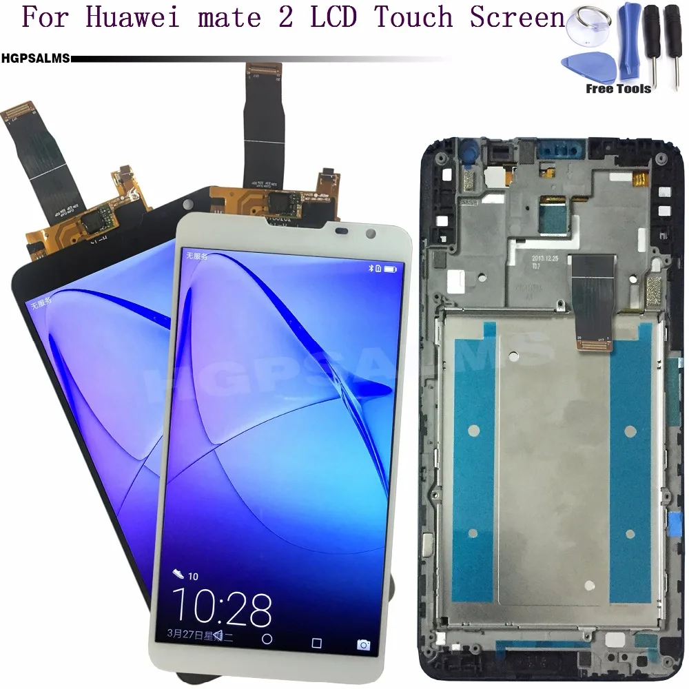 

AAA Quality For Huawei mate 2 LCD Display Touch Screen Digitizer Assembly with frame MT2 +Free Tools
