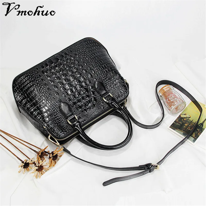 

VMOHUO Genuine Leather Bag Crocodile Pattern Women Shoulder Messenger Bags Luxury Famous Designer Handbags High Quality Hand Bag