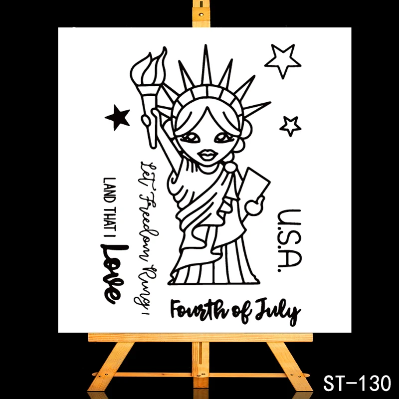 

ZhuoAng Statue of Liberty Transparent and Clear Stamp DIY Scrapbooking Album Card Making DIY Decoration Making