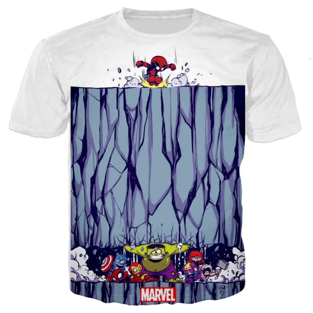 

Marvel Avengers 4 cosplay kids cartoon 3d print tshirts baby boy tees ironman Spiderman child Girls t shirts Superman costume