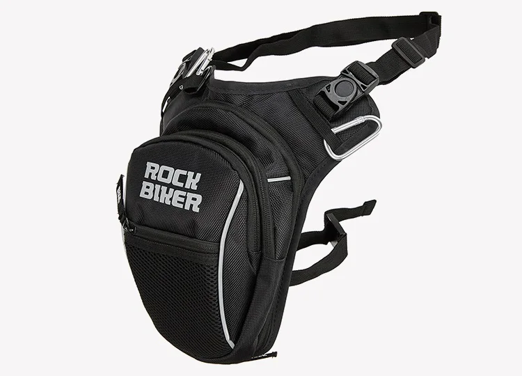 

Rock Biker Motorcycle Wait Bag Nylon Black Waterproof Outdoor Sports Casual Motorcycle Drop Leg Bag Fanny Pack Mini Moto Bag