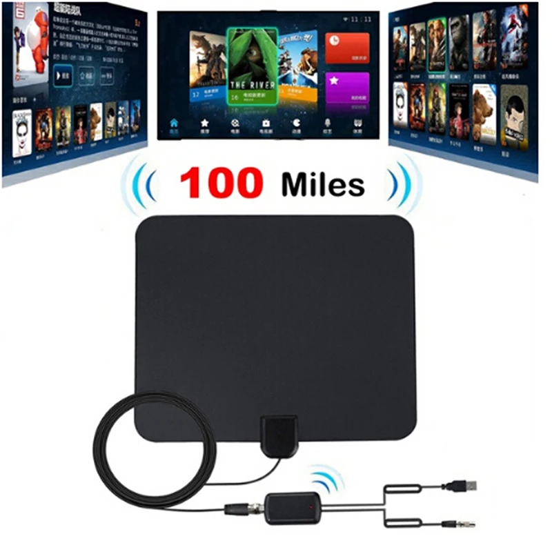 

Indoor Digital TV Antenna with Signal Amplifier Booster TV Radius Antena TV Surf Antennas HDTV Freeview TDT Cable TV Fox Antenna