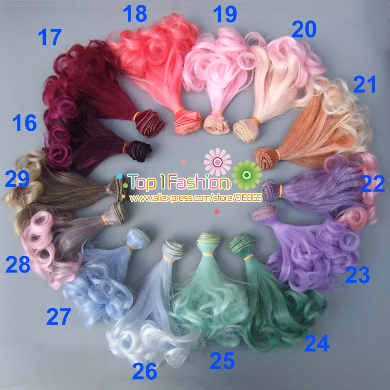 1 шт. 15 см высокотемпературный мягкий курчавый BJD кукольный волос для 1/3 1/4 OD OB AD diy