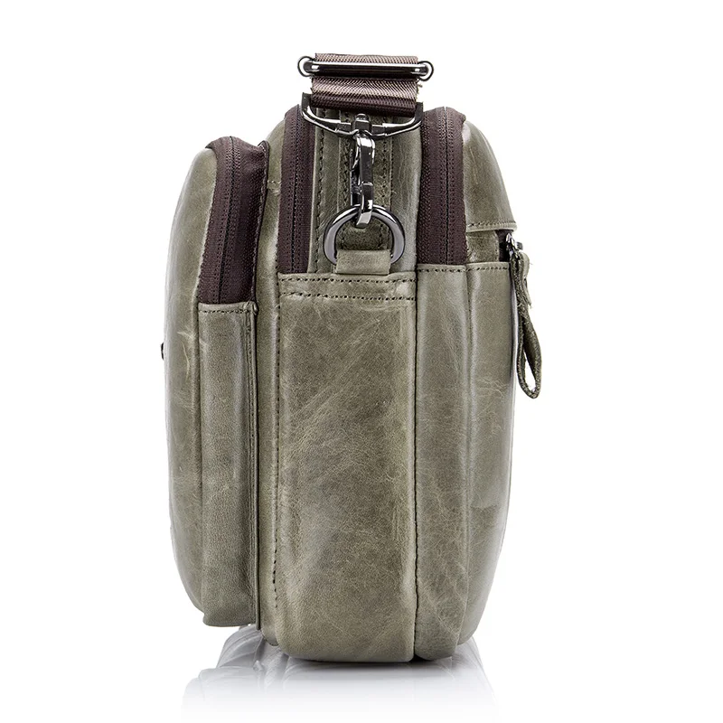 Skup Biznesowa torebka ze skóry naturalnej dla mężczyzny małe męskie torby na ramię skóra bydlęca mężczyźni Flap Zipper torebka na długim pasku w jednolitym kolorze czarne tornistry