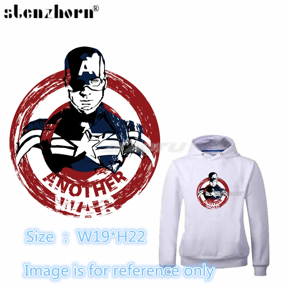 Железный пластырь с героями мультфильмов «Капитан Америка» для одежды, теплопередача для DIY футболок, одежды для ковбойской куртки, гладильная наклейка